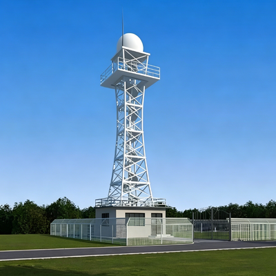 Angular Steel Radar Tower, High Toughness, Corrosion Resistant, Weather Data Collection