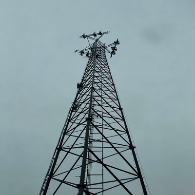 Hot Dip Galvanized Anemometer Tower with Q235 Q355 Steel for Wind Monitoring and Meteorological Observation Applications