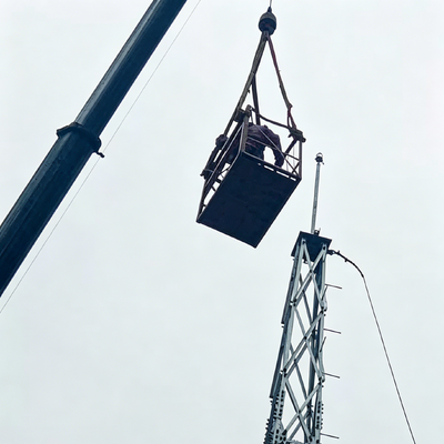 Hot Dip Galvanized Q235B Steel Lightning Protection Tower For Building Substation Lightning Earthing Protection