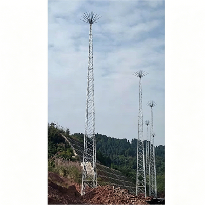 Angle Steel Lightning Protection Tower | Q235B hot dip galvanized, anti-corrosion | for substation & factory lightning shielding