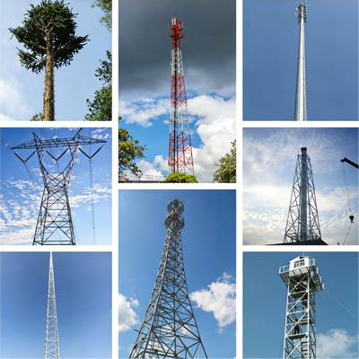 5G WiFi Signal 4 Legs Observation Watchtower 20-50m Hot Dip Galvanized Angle Steel Communication Tower with Lightning Protection