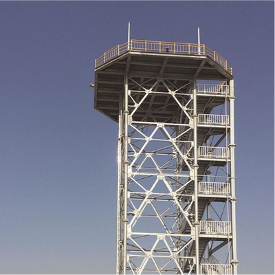 Guard Tower galvanized steel lookout tower with customizable height from 10m to 80m featuring hot dip galvanized anti corrosion treatment for outdoor