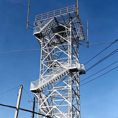 Galvanized Steel Self Supporting Lookout Guard Tower Fire Lookout Tower Observation Lattice Steel Tower