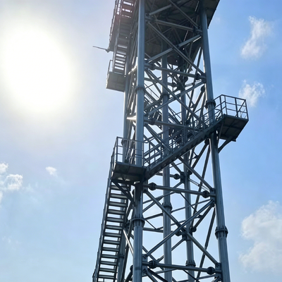 Steel Structure Tourist Tower Guard House Platform Observation Tower Angle Lattice Steel Watchtower 10-80m