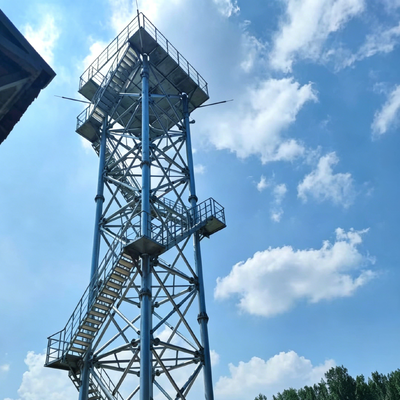 Steel Structure Tourist Tower Guard House Platform Observation Tower Angle Lattice Steel Watchtower 10-80m
