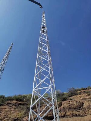 Custom Height 10-60m Lightning Tower Galvanized Steel Lightning Protection Tower