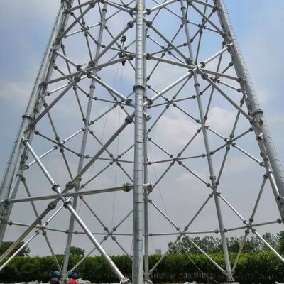 Custom Height 10-60m Lightning Tower Galvanized Steel Lightning Protection Tower