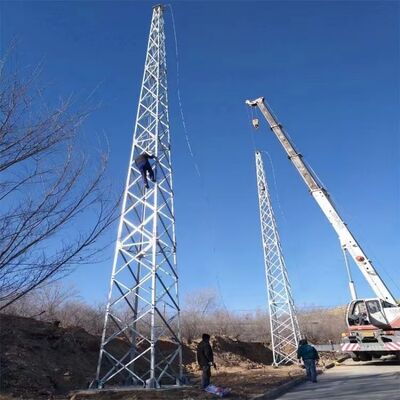 Custom Height 10-60m Lightning Tower Galvanized Steel Lightning Protection Tower