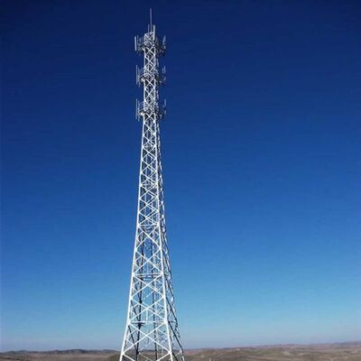 Diameter 300mm Communication Tower Designed for More Than 30 Years Life Time Providing Stable Telecommunication Services