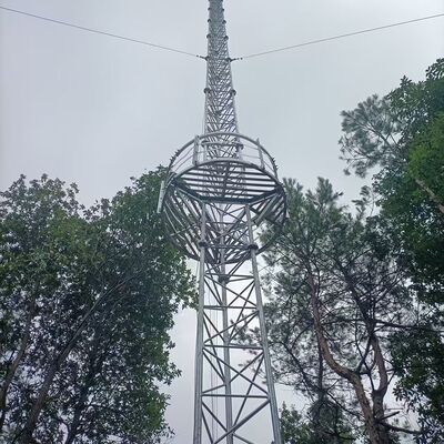 Hot Dip Galvanized Anemometer Tower Lattice Steel Wind Monitoring Mast