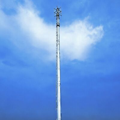 Galvanized Steel Monopole Tubular Telecom Antenna Tower 10-60m Height 30-Year Service Life