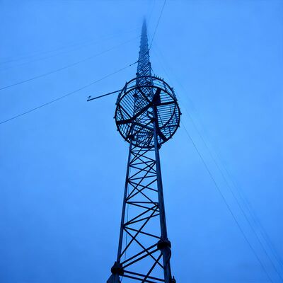 Hot Dip Galvanized Anemometer Tower Featuring 4 Legged Self Supporting Lattice or Guyed Mast Structure for Meteorological Observation