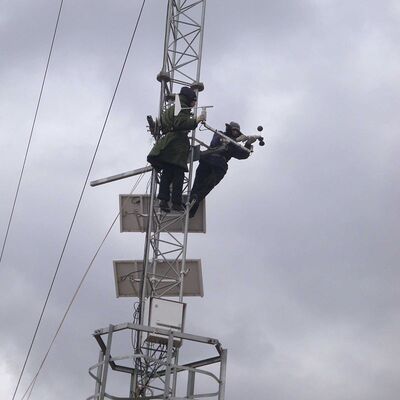 Hot dip galvanized Anemometer Tower with ISO certified design for wind monitoring and meteorological sensor installation in various environments