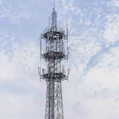 20m-60m Self Supporting Lattice Angular Steel Narrow Base Lte Telecom Tower