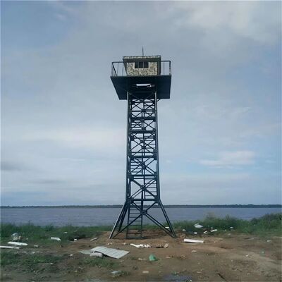 Guard Tower four legged lattice structure hot dip galvanized surface treatment designed for long term outdoor in harsh environments