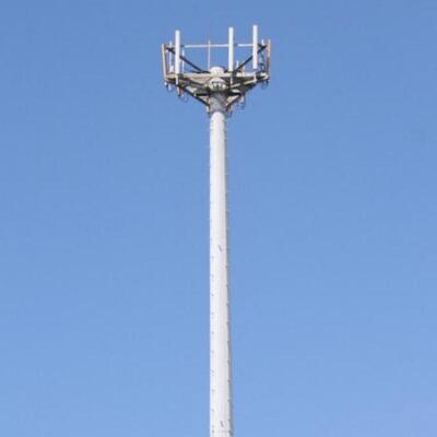 Monopole Tower Telecom Tower Designed for Smart City 4G and 5G Base Stations with Low Visual Impact and Small Footprint