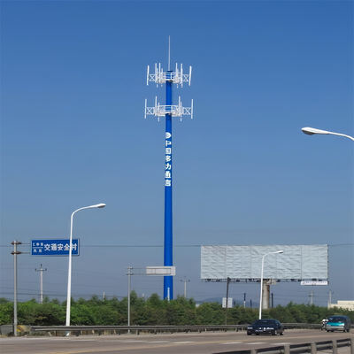 Monopole Tower Single Tube Tapered Polygonal and Circular Design with Internal External Climbing Ladder for Safe Access