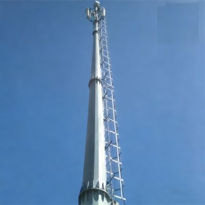 Monopole Galvanized Steel Self Supporting Outdoor 5G 4G Satellite Landscape Telecom Tower