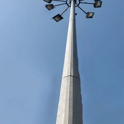 Steel Structure with Adjustable Height and Antenna Platform Designed Monopole Tower Single Tube for Low Visual Impact and Communication