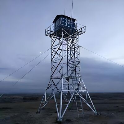 Radar Tower hot dip galvanized steel structure with full custom options including platform size layer number and load capacity