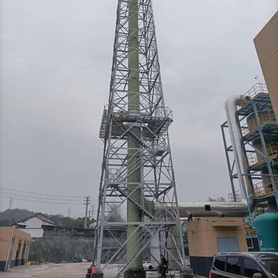 Hot Dip Galvanized Chimney Tower Providing Strong Wind Resistance and Anti Corrosion Protection for Industrial Chimneys and Flue Systems