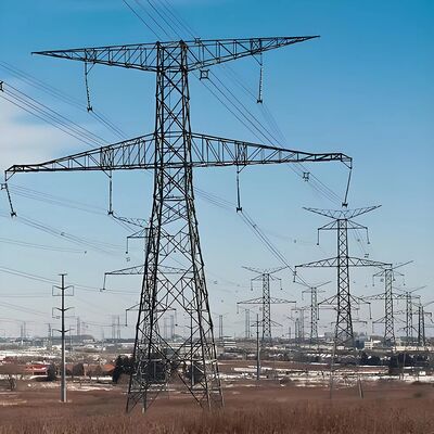 Electric Power Tower Four Legged Lattice Angle Steel Structure Tower for High Voltage and Ultra High Voltage Power Grid