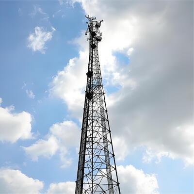Angle steel tower made from Q235B Q355B customizable height range 10m to 80m with hot dip galvanized surface treatment
