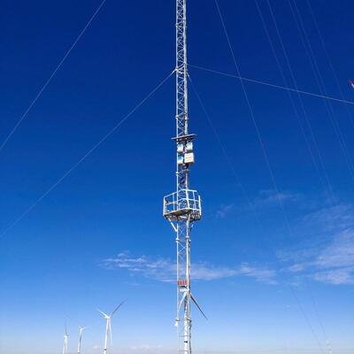 High Strength Steel Anemometer Tower Suitable for Wind Monitoring and Wind Resource Assessment with Multiple Measuring Layers Options