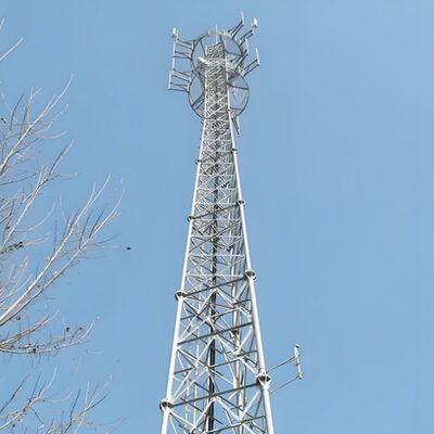 Custom Height Hot Dip Galvanized Anemometer Tower for Wind Farm Resource Assessment and Meteorological Sensor Installation