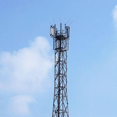 Custom height angle steel tower with hot dip galvanized anti corrosion treatment suitable for 4G 5G signal transmission and radio coverage