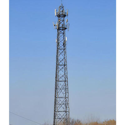 Custom height angle steel tower with hot dip galvanized anti corrosion treatment suitable for 4G 5G signal transmission and radio coverage