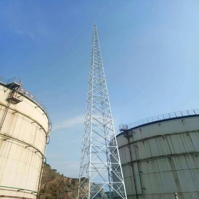 Lightning Tower Customized Height Lightning Protection Tower from 10m to 60m with Excellent Wind Resistance and Corrosion Protection