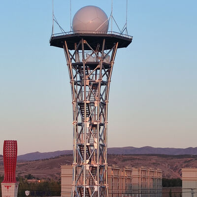Q235B Steel Silver Hot Dip Galvanized Customizable Height Weather Radar Signal Tower Telecommunication Accessory Lightning Tower