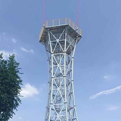 Q235B Steel Silver Hot Dip Galvanized Customizable Height Weather Radar Signal Tower Telecommunication Accessory Lightning Tower