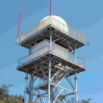 Radar Tower hot dip galvanized steel structure with small deformation and strong wind resistance designed for radar equipment support
