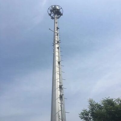 Monopole Tower Designed for Wind Speeds up to 60 Meters per Second with Seismic Resistance Grade 8 and Service Life of 30 to 50 Years