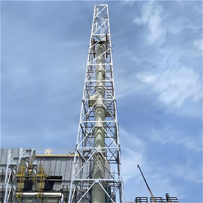 Chimney Tower Hot Dip Galvanized Steel Support for Industrial Flue Pipes with Strong Resistance to Wind Shaking and Corrosion Damage