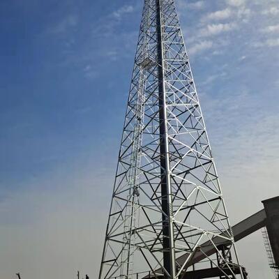 Chimney Tower featuring overall hot dip galvanizing process for excellent anti corrosion performance in harsh industrial environments