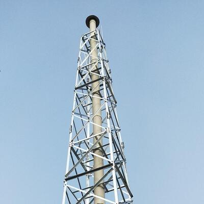 Chimney Tower featuring overall hot dip galvanizing process for excellent anti corrosion performance in harsh industrial environments