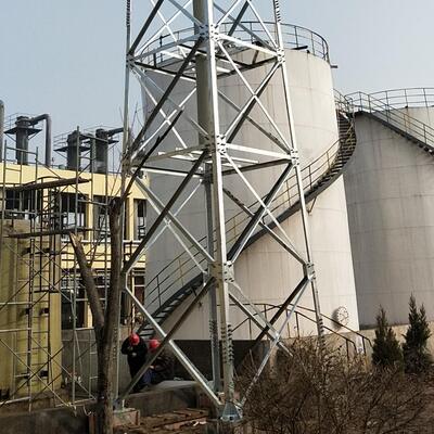 Chimney Tower Steel Structure with High Stability and Corrosion Resistance for Industrial Exhaust Chimneys and Flue Pipes