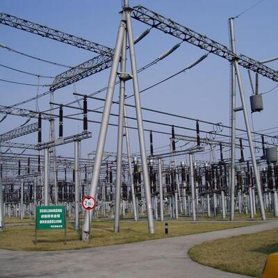 Steel Power Structure for Power Transmission and Substation Projects Featuring Hot Dip Galvanized Anti Corrosion Treatment