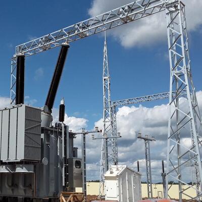 Steel Power Structure for Power Transmission and Substation Projects Featuring Hot Dip Galvanized Anti Corrosion Treatment