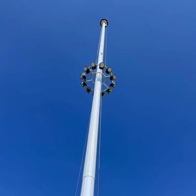 Floodlight Tower Configurable with Four to Sixteen High Power LED or Metal Halide Floodlights for Wide Area Illumination