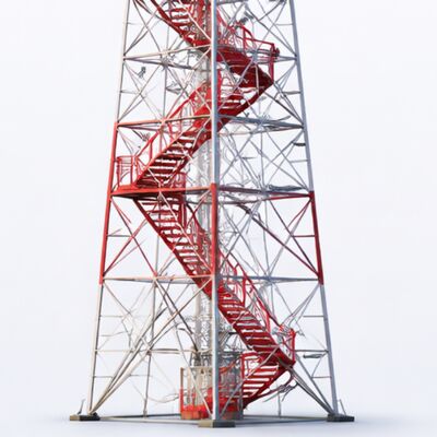 Strong galvanized steel Lattice structure cell tower designed to provide stable support for antennas and communication equipment