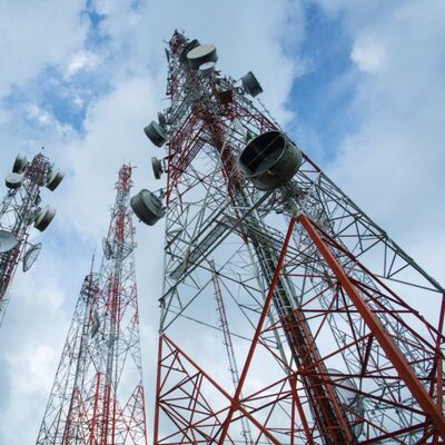 Steel tube tower fabricated with galvanized steel tubes offering long service life and minimal maintenance requirements