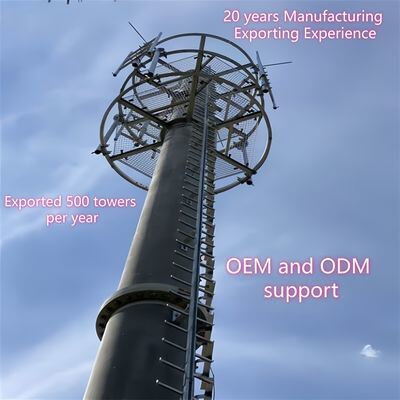 Robust Monopole Tower Providing Excellent Wind Resistance and Structural Stability for Telecommunications Installations