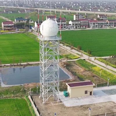 Customizable Radar Tower with hot dip galvanized steel construction height 20 to 80 meters designed for stable radar signal reception