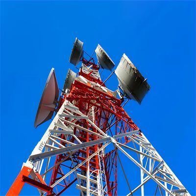 Durable angle steel tower designed for 4G 5G wireless coverage with stable structure strong wind resistance and long service life