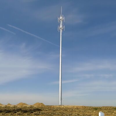 Monopole Tower Hot Dip Galvanized Single Pole Communication Tower with Tapered Steel Structure for Telecom and Smart City Projects