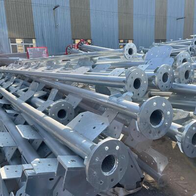 Monopole Tower Customizable Height 10 to 60 Meters Hot Dip Galvanized Telecom Tower for Wind Speeds up to 60 Meters per Second